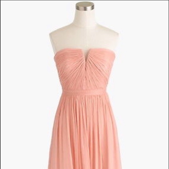 J Crew Nadia silk chiffon dress in dusty rose - Picture 2 of 8